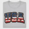 USA Flag Faux Chenille DTF Transfer