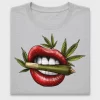 Red Lips Weed DTF Transfer for Shirts