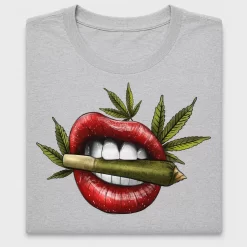 Red Lips Weed DTF Transfer for Shirts