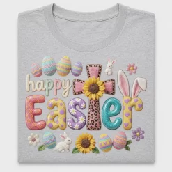 Happy Easter Faux Yarn DTF Transfer