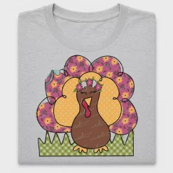 Floral Turkey DTF Transfer