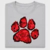 Distressed Red Paw Print DTF Transfer