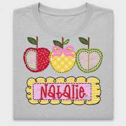 Personalized Apple Trio DTF Transfer