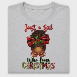 Just a Girl Christmas DTF Transfer