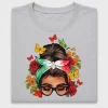 Latina Woman Messy Bun DTF Transfer