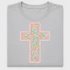 Floral Patchwork Cross DTF Transfer