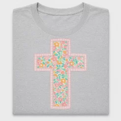 Floral Patchwork Cross DTF Transfer