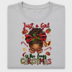 Just a Girl Christmas DTF Transfer
