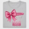 Pink Crochet Basketball Hoop DTF Transfer