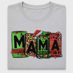 Mama Christmas License Plate DTF Transfer