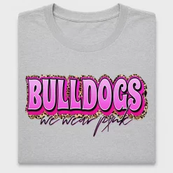 Retro Bulldogs We Wear Pink DTF Transfer