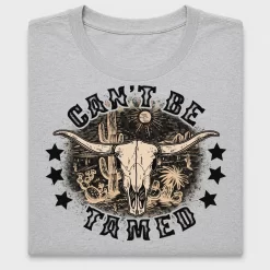 Can't Be Tamed Cow Skull DTF Transfer