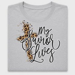 My Redeemer Lives Leopard Cross DTF Transfer