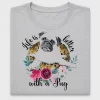 Pug Floral Wreath DTF Transfer