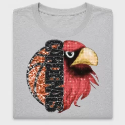 Cardinal Mascot Sequin DTF Transfer