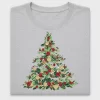 Floral Christmas Tree DTF Transfer