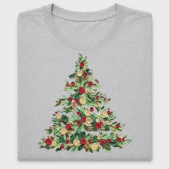 Floral Christmas Tree DTF Transfer