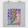Autism Awareness Lightning Bolt DTF Transfer