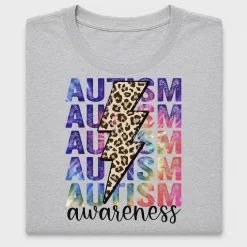 Autism Awareness Lightning Bolt DTF Transfer