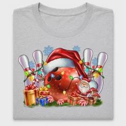 Christmas Bowling Santa DTF Transfer