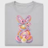 Colorful Latch Hook Easter Bunny DTF Transfer