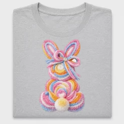 Colorful Latch Hook Easter Bunny DTF Transfer