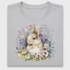 Watercolor Bunny Floral DTF Transfer
