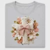 Floral Easter Cross DTF Transfer