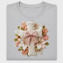 Floral Easter Cross DTF Transfer