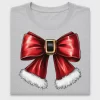 Christmas Bow with Fur DTF Transfer