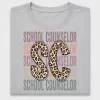 School Counselor Leopard DTF Transfer