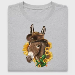 Western Donkey Sunflower DTF Transfer