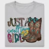 Western Cowboy Boots Small Town Girl DTF Transfer
