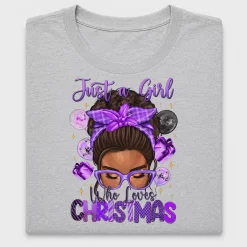 Just a Girl Who Loves Christmas DTF Transfer