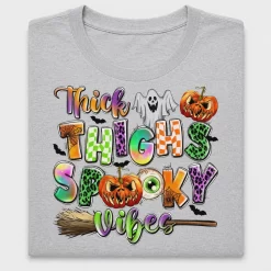 Thick Thighs Spooky Vibes DTF Transfer