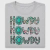 Howdy Turquoise Paw DTF Transfer