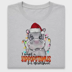 I Want A Hippopotamus Christmas DTF Transfer