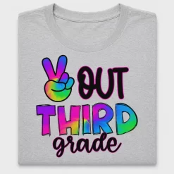 Peace Out Third Grade DTF Transfer