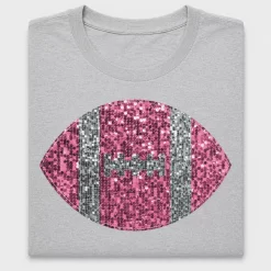 Sequin Football DTF Transfer