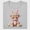 Easter Highland Cow Bunny DTF Transfer