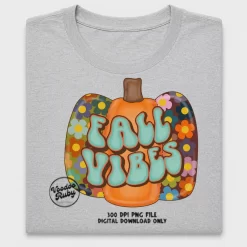 Fall Vibes Retro Pumpkin DTF Transfer