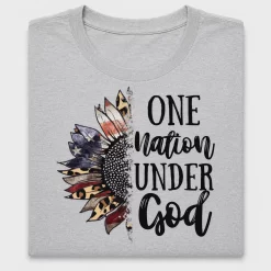 Patriotic Sunflower One Nation Under God DTF Transfer
