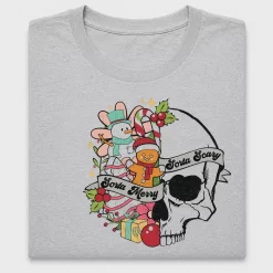 Sorta Merry Sorta Scary Skull DTF Transfer