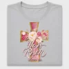 He Is Risen Floral Cross DTF Transfer