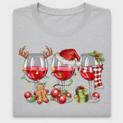 Christmas Wine Glass DTF Transfer