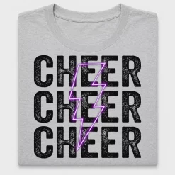 Cheer Neon Lightning Bolt DTF Transfer