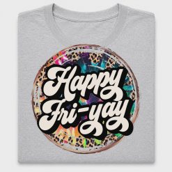 Happy Friyay Leopard Print DTF Transfer