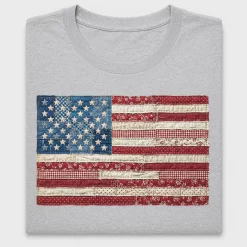 Vintage Patchwork American Flag DTF Transfer
