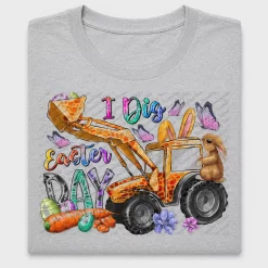 Easter Bunny Bulldozer DTF Transfer