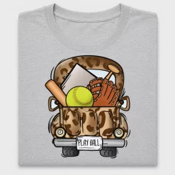 Softball Leopard Truck DTF Transfer